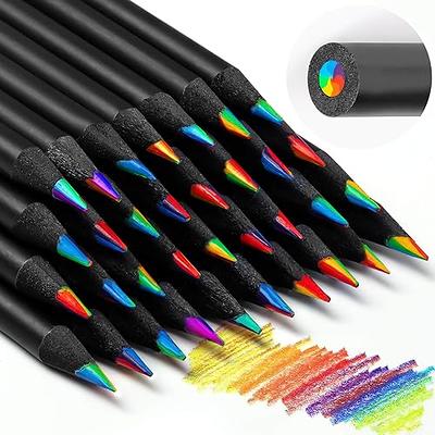 nsxsu 30 Pieces Rainbow Colored Pencils for Kids, 4 in 1 Color Pencils,  Easter Pencil Gifts Rainbow Pencil, Multi Colored Pencil, Fun Pencils