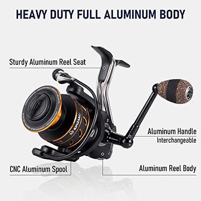 Dr.Fish Kinzaku Spinning Reel, Full Metal Fishing Reel, 10+1 Ball Bearings,  21LB Carbon Fiber Drag, Stainless Steel Gear CNC Aluminum Spool Freshwater  Crappie Trout Salmon Reel KK-2000 - Yahoo Shopping