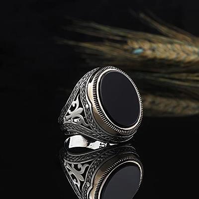Buy Mens Handmade Ring , Large Black Onyx Gemstone Ring, Men Sterling  Silver Ring, Ottoman Jewelry , Men Vintage Ring, Gift for Father's Day  Online in India - Etsy