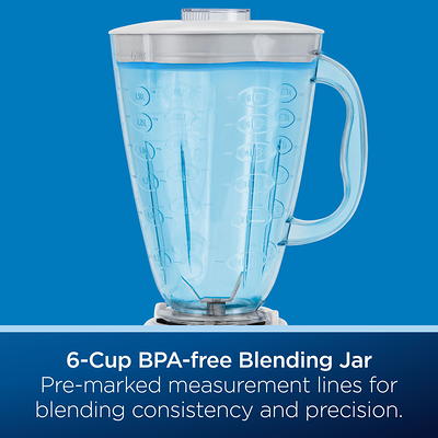 Brentwood 42 oz. Black Blender Glass Jar Replacement 6-Piece Set