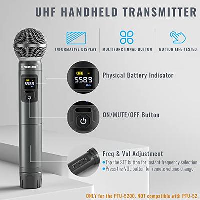 Shop Bomge UHF Wireless Microphone, Dual Cordless Metal Dynamic