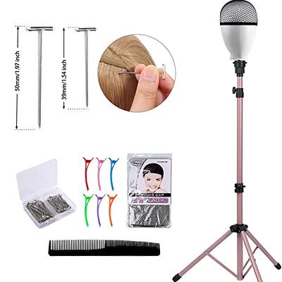 Lihui Wig Stand Tripod Adjustable Wig Head Stand Metal Mannequin