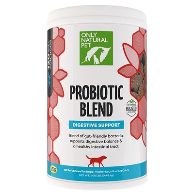 Only Natural Pet Probiotic Blend Digestive Support Soft Dog Chews, Size:  120 Count