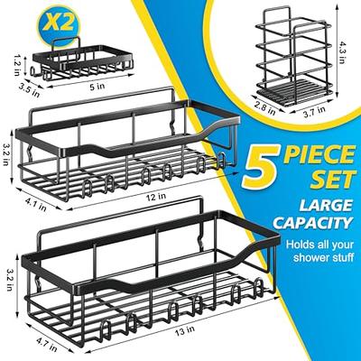 Coraje Shower Caddy, Shower Shelves [5-Pack], Adhesive Shower