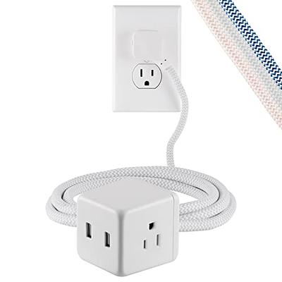 Humpptom Flat Extension Cord, Flat Plug Power Strip, Outlet Covers