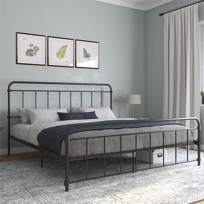 DHP Modern Metal Canopy Platform Bed Frame, Twin, Black 