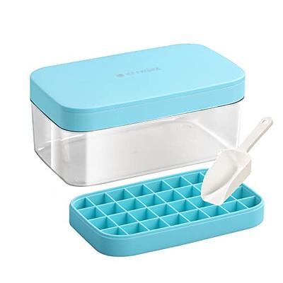 Ice Cube Trays With Lid And Bin - Silicone Ice Cube Tray For Freezer Bpa  Free - Ice