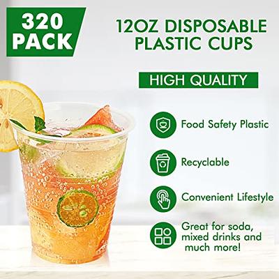 SHOPDAY Disposable Plastic Cups with Lids 8oz Clear Plastic Cups 100 Pack,  Cold Drink Containers Party Cups for Beverage Coffee Soda Juice Smoothie -  Yahoo Shopping