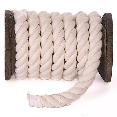 Ravenox Natural Twisted Cotton Rope, 1/4-inch, Multiple Colors, Made in  USA