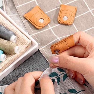 Suxgumoe Sewing Thimble 6 Pieces Metal Sewing Thimble Finger Protector  Shield Ring for Quilting Embroidery Needlework Craft