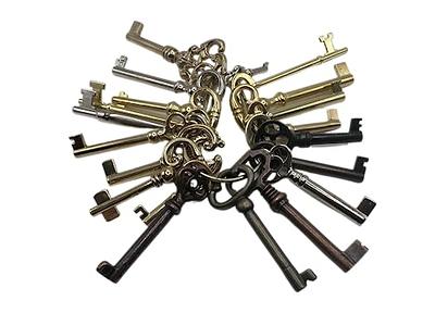 Small Skeleton Key Set - Works with 1/2 Inch Keyholes Only - Generic Hollow  Barrel Vintage Keys for Antique Furniture - Cabinet Doors, Grandfather  Clocks, Dresser Drawers (Set of 20 Keys) 