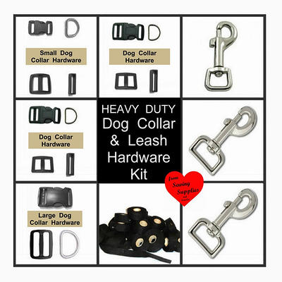 1 Set - Dog Collar & Leash Kit Any Size From 3/8 To 3/4 All