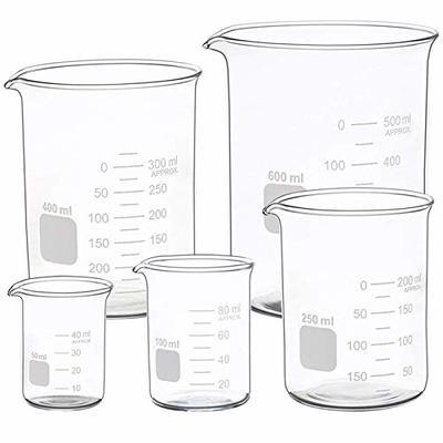 Chemistry Beaker Drink Tumbler with Reusable Straw Set | 400 mL Low Form