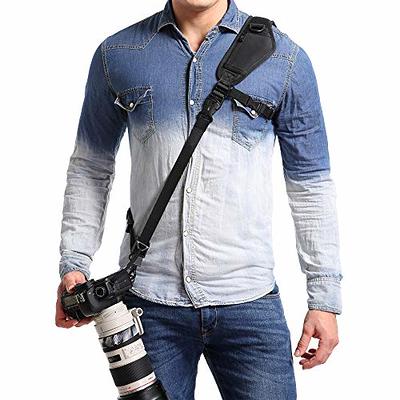 WANBY Camera Strap Black Canvas Neck Shoulder Strap with Quick