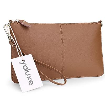 YALUXE Leather Wristlet Clutch Wallet Purse Envelope Style