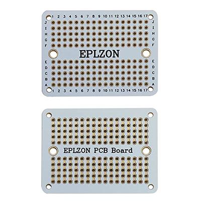 EPLZON Solderable Breadboard PCB Board Gold-Plated Solder Breadboard for  DIY Electronics Projects Apply to Arduino Soldering Projects 3.5x2.05 (5  Pack + 2 Mini Board, White) - Yahoo Shopping