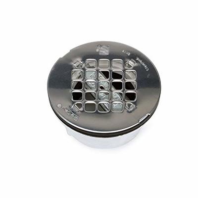 Oatey 4-1/4-in Snap-Tite Square Brushed Nickel Strainer in the