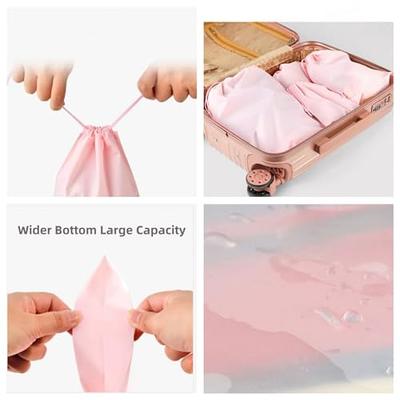 50pcs Translucent Travel Shoe Bags,Large Portable Waterproof Dust Bag,Shoes  Pouch Storage Organizers with Rope,Clear Drawstring Dust Bags for Packing.  (Translucent Pink) - Yahoo Shopping