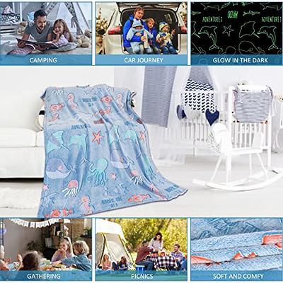  Glow in The Dark Shark Blanket,Gifts for Boys Girls 1