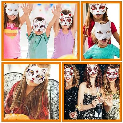 EXCEART 5pcs Halloween Decor Diy Unpainted Masks Cat Masks to Paint  Masquerade Props Paper Masks White Paper Cat Mask Cat Cosplay Paper Hand  Painted