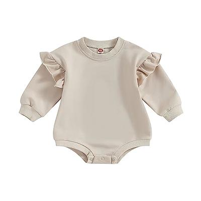  YOKJZJD Infant Baby Girl Clothes Knitted Ruffle Long Sleeve  Romper Bodysuit Tops Flared Bell Bottom Pants Leggings Fall Outfits (Brown,  0-6 Months): Clothing, Shoes & Jewelry