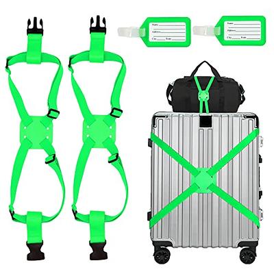  4 Pack Luggage Straps, Adjustable Suitcase Belts