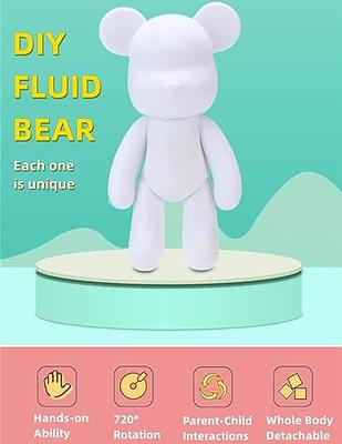 Bear Brick Figurine for Fluid Pour Painting creative DIY Painting Bear  Fluid Painting Creative White Mold Made Doll Figurine Toys Home Room 