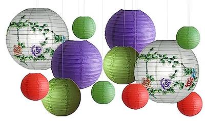 Paper Lantern, Round Chinese Paper Lanterns With Colored Tissue