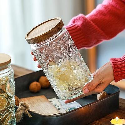 Practical Jar, Airtight Storage Canister With Wood-grain Lid
