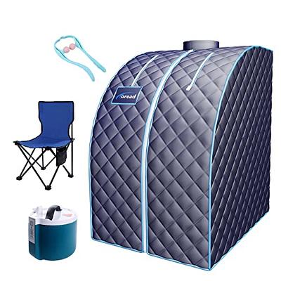 cadeninc 1-Person Gray Full Body Steam Portable Sauna Tent with