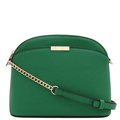 Buy FashionPuzzle Saffiano Small Dome Crossbody bag with Chain Strap,  Black, One Size at