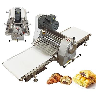 TECHTONGDA Commercial Dough Sheeter Pasta Roller Dough Press Machine  Fondant Flattener Pizza Pastry Sheeter with 70.9x19.7 Conveyor Belt Bakery