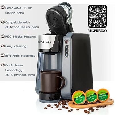 1-Cup Drip or K Cup Compatible Coffee Maker with Fast Brew Technology