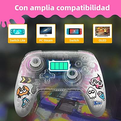 ROTOMOON Upgraded Pink Wireless Pro Controller Compatible with Nintendo  Switch/Oled/Lite, with Programmable Function, Wake-Up, Gyro Axis, Turbo,  Dual