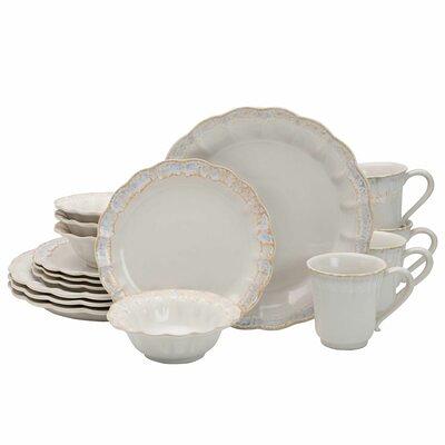 MALACASA, Series Elisa, 50-Piece Porcelain Dinnerware Set, White