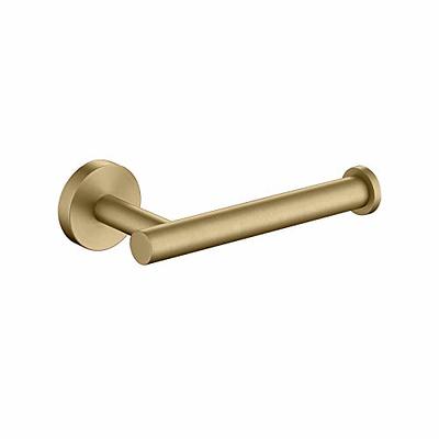 Brushed Gold Paper Towel Holder,Under Kitchen Cabinet Towel Paper Rack,Wall  Mounted Round SUS304 Stainless Steel Dispenser for Bathroom Kitchen Tissue