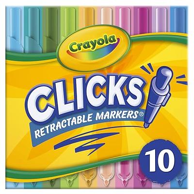 Crayola Clicks Retractable Markers (10ct), Washable Markers for Kids, Click  Markers, School Supplies for Kids, Gifts, Ages 5+ - Yahoo Shopping