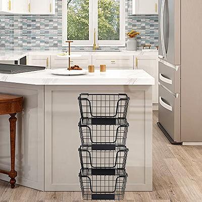 Pantry Storage Baskets for Organizing, Kitchen Counter Basket with