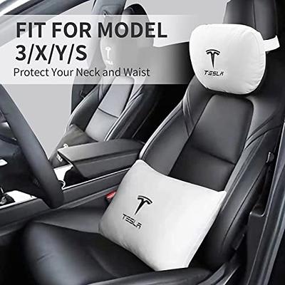 Tesla Headrest Pillow, Tesla Neck Pillow For Tesla Model 3/y/s/x Neck  Support Cushion, Logo Design Black