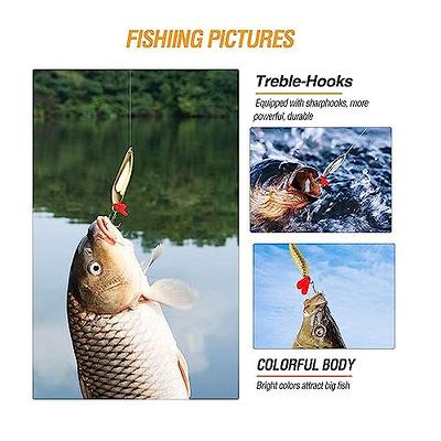 10Pcs Fishing Spoons Lures Trout Baits Casting Fishing Lures Hard Fishing  Lures Spinner Baits Metal Spoon Fishing Lures