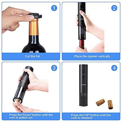  Oster Electric Wine Bottle Opener, 1.9, Black: Oster Electric  Corkscrew: Home & Kitchen