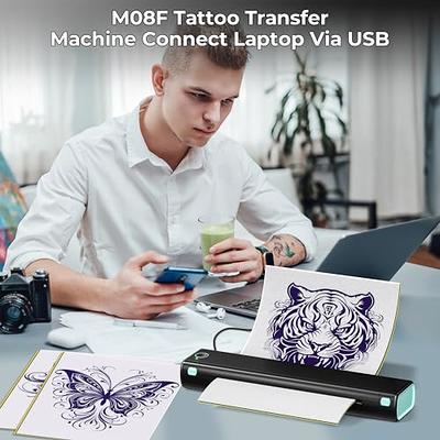 Wireless Tattoo Transfer Stencil Printer, M08F Bluetooth Mobile Thermal  Printer-Bluetooth Thermal Printer, M08F Portable Wireless Shipping Printer