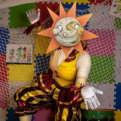 Kids Moondrop Sundrop FNAF Cosplay Costume Cartoon Sun Moon Clown Halloween  Costume 