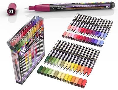 AROIC Paint Markers, 28 Colors Oil-Based Waterproof Paint Marker Pen Set.  Posca Paint Markers for Rock, Wood, Metal, Plastic, Glass, Canvas, Ceramic  & More! Safe and odorless.