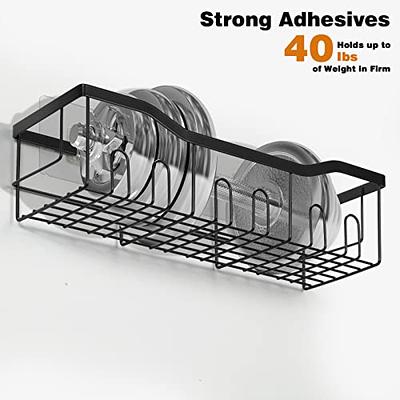 4 Pack Shower Caddy, Wall Mounted Bathroom Shower Organizer, Strong Adhesive  Shower Organizer Shelf, Black 