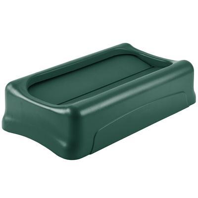 Lavex Red Slim Rectangular Trash Can Drop Shot Lid