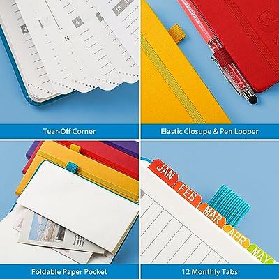 2024 Planner, Weekly Monthly Planner with Tabs, Hardcover, Elastic Closure,  Inner Pocket, Daily Agenda Organizer & Calendar from Jan. 2024 to Dec.