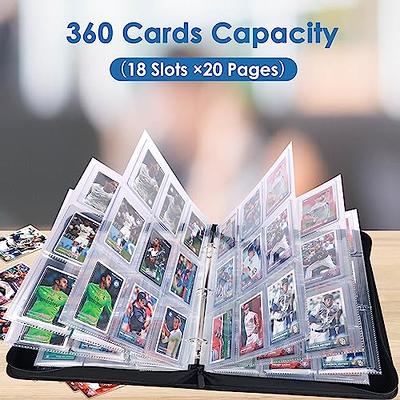 120 Pack 9 Pocket Page Protector, Sooez Trading Card Sleeves Pages Baseball Pages for 3 Ring Binder, Card Sheets for Standard Size Cards, Sport