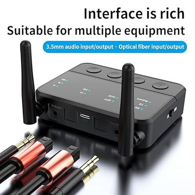  Bluetooth Transmitter for TV PC, (3.5mm, RCA, Computer USB  Digital Audio) Dual Link Wireless Audio Adapter for Headphones, Low  Latency, USB Power Supply : Electronics