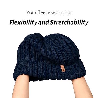 FURTALK Winter Hats for Women Fleece Lined Beanie Knit Womens Snow Cap at   Women's Clothing store